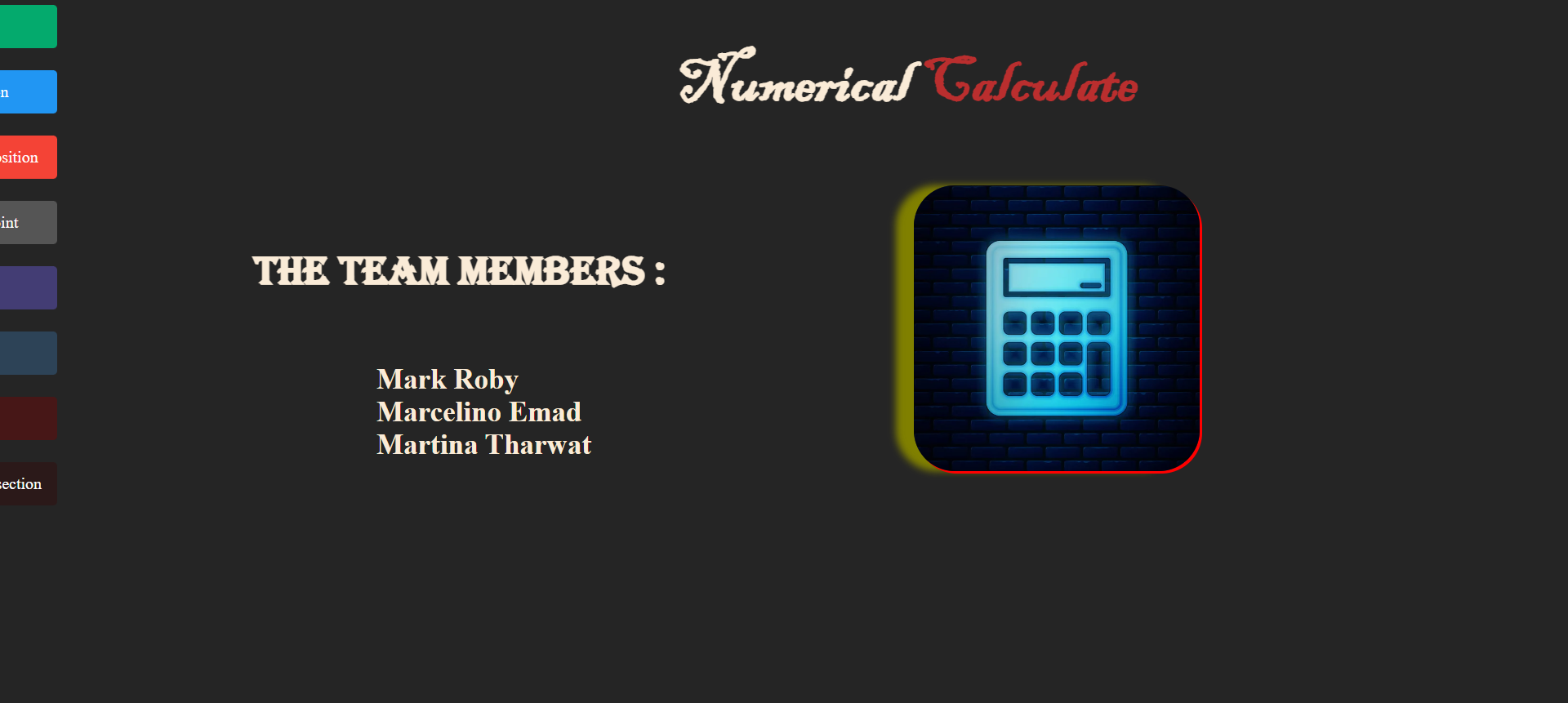 The photo of project 'Numerical Calculater' 